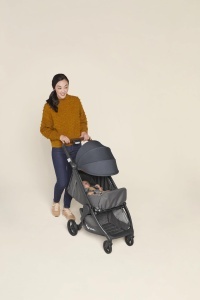 Carucior Ergobaby Metro Deluxe Pliabil Compatibil cu Scaun Auto London Grey - Img 9