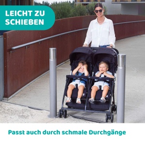 Carucior gemeni Chicco OHlala Twin ultra-usor pliabil protectie UV UPF 50 - Img 5