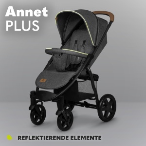 Carucior Lionelo Annet Plus pentru copii, pana la 22 kg, cu suport pentru picioare - Img 7
