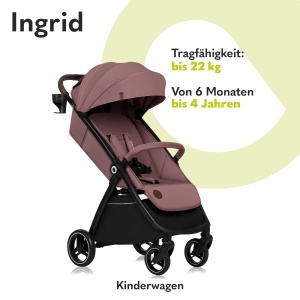 Carucior LIONELO INGRID pentru copii, 22 kg, roti pivotante 360, pliere usoara - Img 2