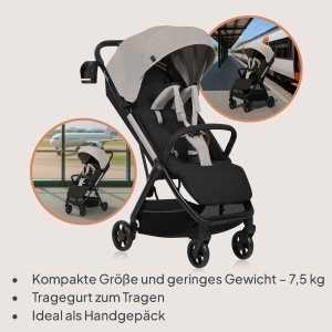 Carucior Lionelo Julie Air, 22 kg, 7.5 kg, pliabil, cu protectie UV - Img 2