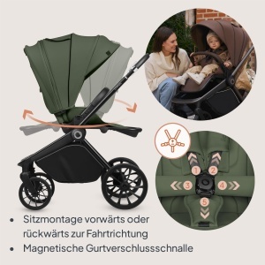 Carucior Lionelo Mika Plus pentru copii 6-48 luni, capacitate 22 kg, pliabil - Img 4