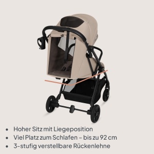Carucior Lionelo Tansi pentru calatorii, 22 kg, compact, cu sistem de pliere - Img 3