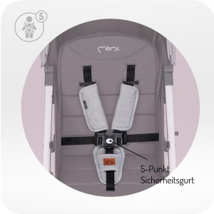 Carucior MoMi ESTELLE, pliabil, 7.5kg, pentru copii pana la 15kg - Img 6
