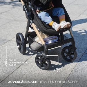 Carucior multifunctional Kinderkraft MOOV 2 3-in-1 pana la 22 kg roti EVA gri - Img 6