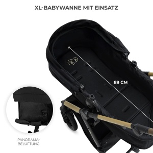 Carucior multifunctional Kinderkraft MOOV 2 XL AIR, 3 in 1, negru, capacitate 27 kg - Img 5