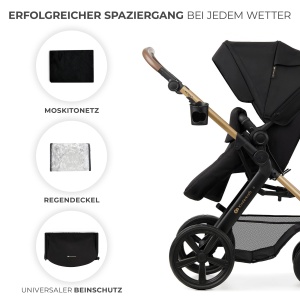 Carucior multifunctional Kinderkraft MOOV2 3 in 1, negru, pana la 27 kg - Img 13