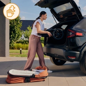 Carucior multifunctional Lionelo Layla 2 in 1 0-48 luni roti PU pivotante suspensie completa - Img 5