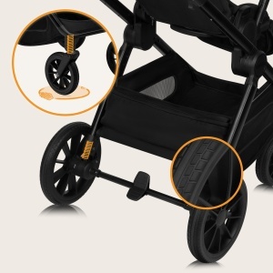 Carucior multifunctional Lionelo Layla 2 in 1 0-48 luni roti PU pivotante suspensie completa - Img 7