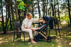 Carucior pliabil MoMi ESTELLE pentru copii, 15 kg, usor, cu functie de culcare - Img 8