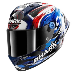 Casca moto SHARK AERON GP FIM Replica Zarco, Alb Negru Albastru, S