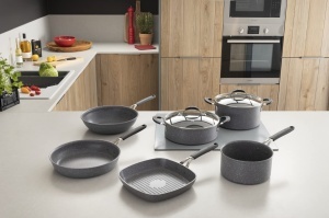 Caserola Lagostina Tempra Mineral, 16 cm, cu maner din silicon, design marmorat - Img 6