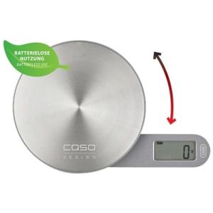CASO Kitchen EcoMate - Cantar de bucatarie design, utilizare fara baterie datorita energiei cinetice, castigator al testului Incarcator de testare ETM, pana la 5 kg, suprafata de cantarire din otel inoxidabil - Img 11