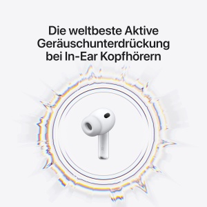 Casti audio Apple AirPods Pro 3 cu anulare activa a zgomotului, masurare ritm cardiac, Bluetooth - Img 2