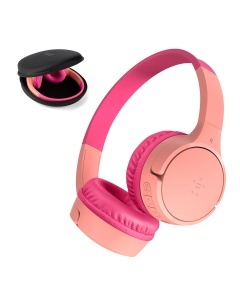 Casti audio Belkin SoundForm Mini pentru copii, roz, 30 ore autonomie