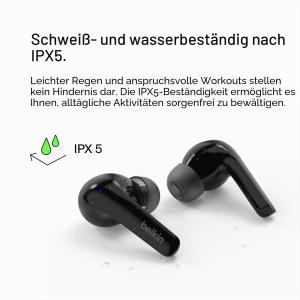 Casti audio Belkin SoundForm Motion, Noise Cancelling, Bluetooth 5.2, Negru - Img 8