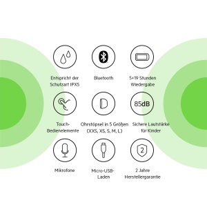Casti audio Belkin SOUNDFORM Nano, pentru copii, 85 dB, alb - Img 3