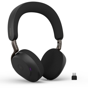 Casti audio Bluetooth Jabra Evolve3 75, anulare zgomot, 22h autonomie, negru