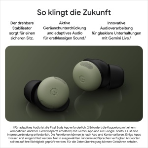 Casti audio Google Pixel Buds Pro 2, activare zgomot, 30 ore autonomie, culoare olive - Img 4