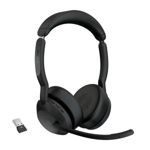 Casti audio Jabra Evolve2 55 - Bluetooth 5.2, ANC, Negru