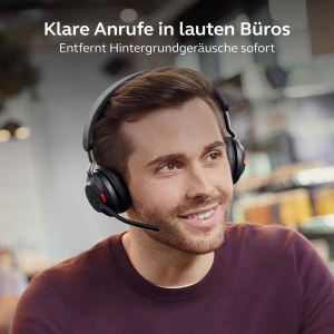 Casti audio Jabra Evolve2 65 cu suport de incarcare, anulare zgomot, negru - Img 3