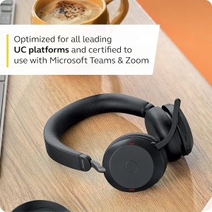Casti audio Jabra Evolve2 75, wireless, cu 8 microfoane, ANC - Img 5