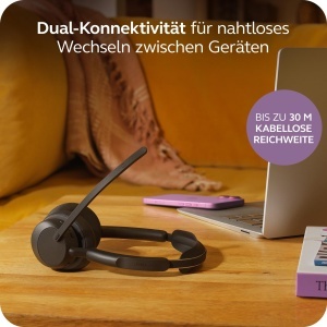 Casti audio Jabra Evolve3 45 Bluetooth, USB-C, 100g, pentru birou - Img 6