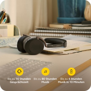 Casti audio Jabra Evolve3 65 Flex, Bluetooth, cu microfon, USB-C, Noise Cancelling - Img 8