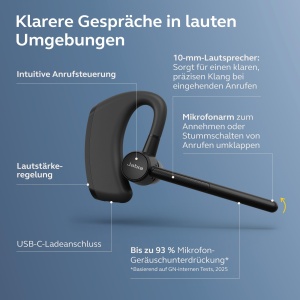Casti audio Jabra Perform Go 4, Bluetooth 5.3, 11 ore vorbire, IP54 - Img 3