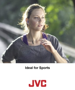 Casti audio JVC Gumy Sport, binaurale, cablu 1m, negru-rosu - Img 7