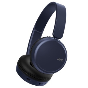 Casti audio JVC HA-Z37W, Bluetooth 5.2, 35 ore autonomie, culoare albastra