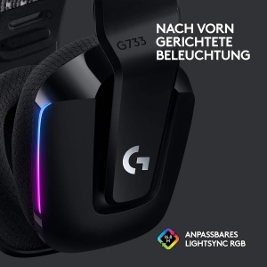 Casti audio Logitech G G733, wireless, LIGHTSYNC RGB, negru - Img 4