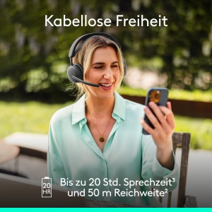 Casti audio Logitech Zone Wireless 2 ES cu ANC, Bluetooth, Grafit - Img 5