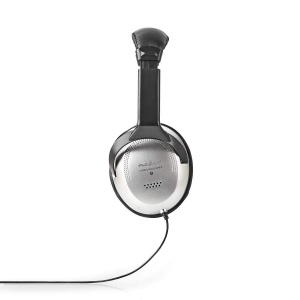 Casti audio Nedis cu cablu de 6 m, HiFi, ergonomice, argintiinegre - Img 6