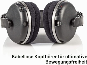 Casti audio NEDIS RF, max. 11 ore autonomie, raza de 100 m, negrusilver - Img 8