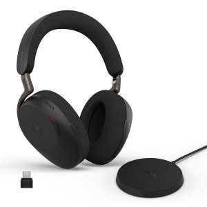 Casti audio over-ear Jabra Evolve3 85, Bluetooth, ANC adaptiv, 25h autonomie, Negru