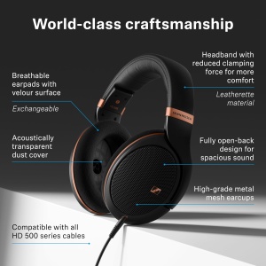 Casti audio over-ear Sennheiser HD 505, sunet HD, design open-back, Copper Edition - Img 9
