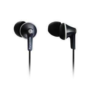 Casti audio Panasonic RP-HJE125E-K cu sunet puternic, design ergonomic, negru