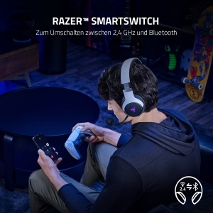 Casti audio Razer Kaira Pro cu haptica HyperSense, 50 mm, negru-alb - Img 5