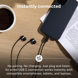 Casti audio Sennheiser CX 80U, USB-C, cu microfon, negru - Img 3