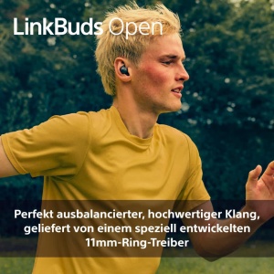 Casti audio Sony LinkBuds Open, design deschis, rezistente la apa, 22h autonomie, negru - Img 6