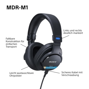 Casti audio Sony MDR-M1, sunet ultra-wideband 5Hz-80kHz, design usor, culoare neagra - Img 8