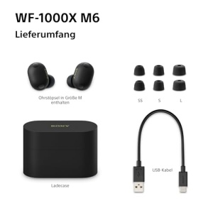 Casti audio Sony WF-1000XM6, Noise Cancelling, Bluetooth, Negru - Img 11