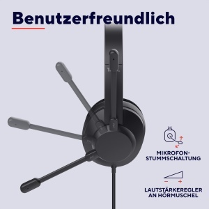 Casti audio Trust Ayda Max cu microfon, Noise Cancelling, USB, 1.8m - Img 5