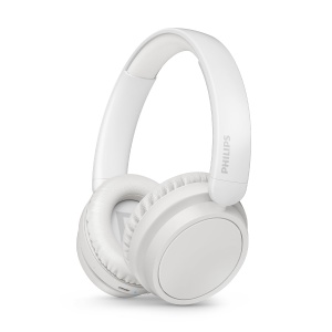 Casti audio wireless Philips TAH5219WT, Bluetooth 5.3, 65 ore autonomie, Dynamic Bass, Alb