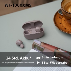 Casti audio wireless Sony WF-1000XM5, Noise Cancelling, Bluetooth, Negru - Img 6