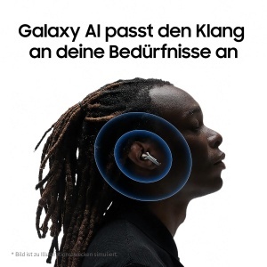 Casti Bluetooth wireless Samsung Galaxy Buds3 Pro, anulare activa a zgomotului (ANC), anulare adaptiva a zgomotului, 360 Audio, casti intraauriculare cu sunet Hi-Fi, argintiu, incl. husa transparenta Anymode - Img 8