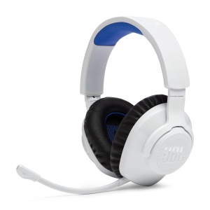 Casti gaming JBL Quantum 360P Over-Ear alb 22 ore autonomie microfon Boom