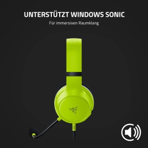 Casti gaming Razer Kaira X, cu fir, drivere 50 mm, microfon cardioid, compatibilitate multiplatforma, verde - Img 5