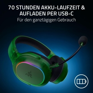Casti Gaming Wireless Razer Barracuda X Phantom Green Bluetooth RGB - Img 7